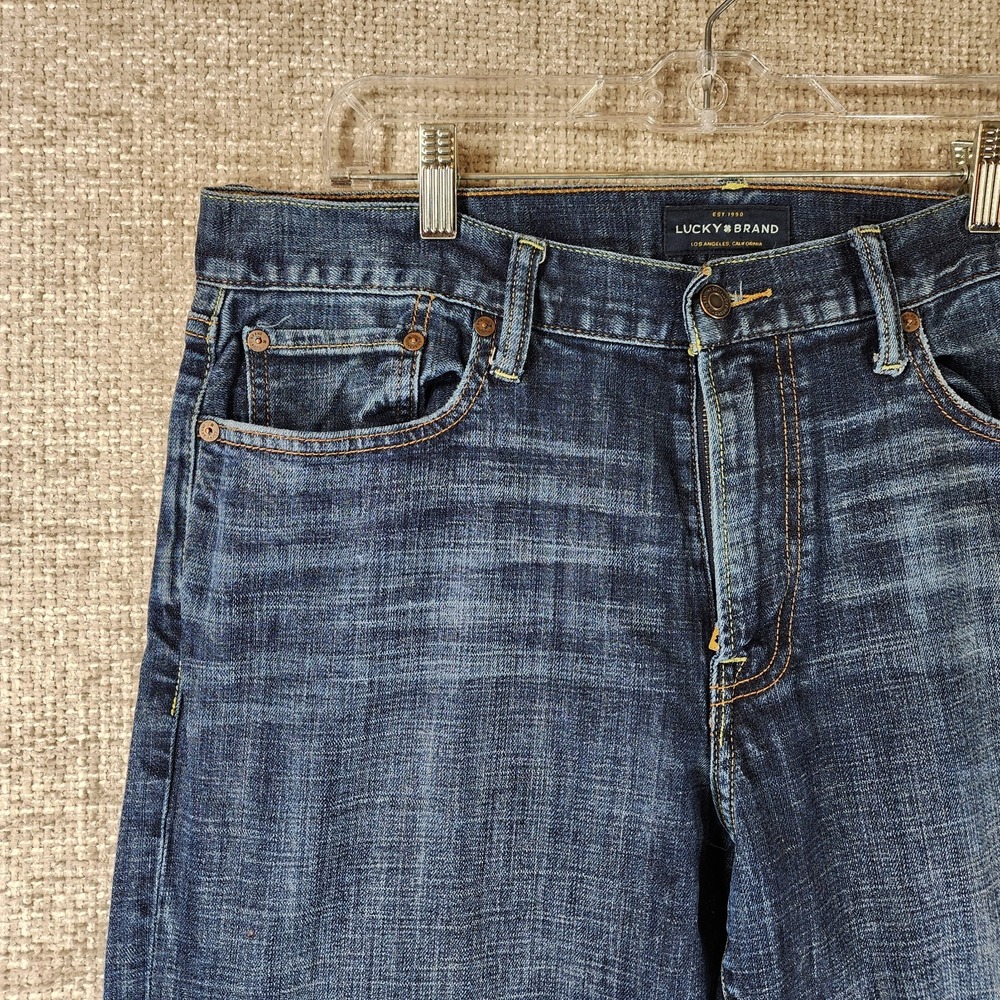 Lucky Brand 361 Vintage Straight Blue Jeans Mens 34 Blue Denim Classic 36x32 - Picture 2 of 13
